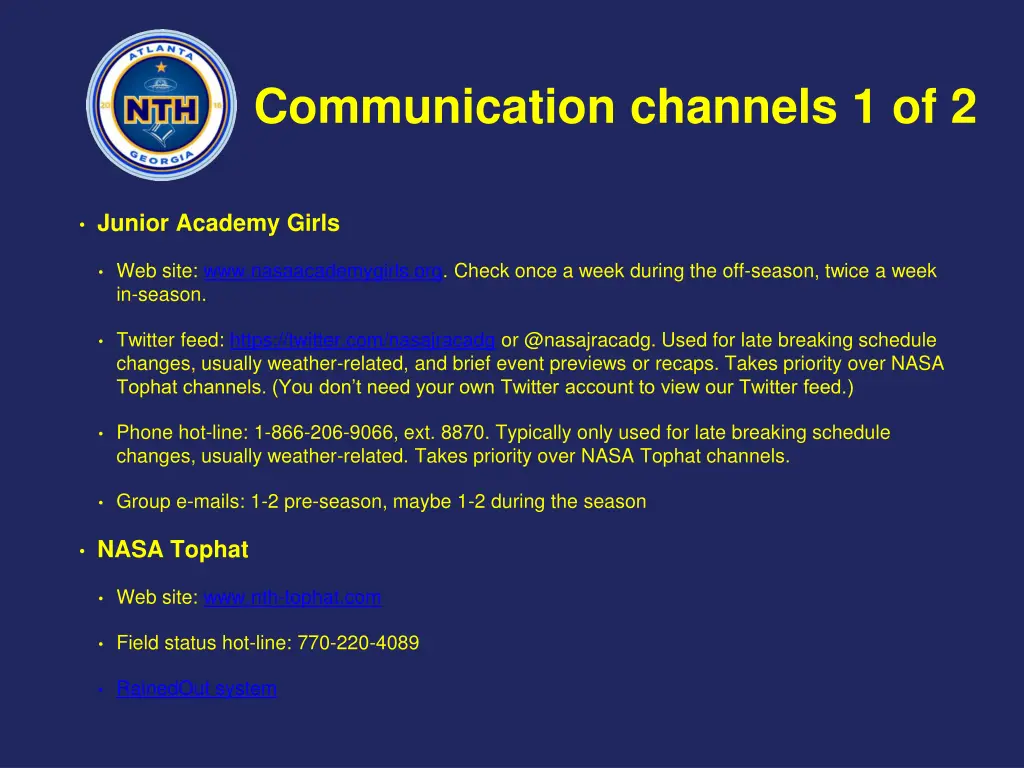 communication channels 1 of 2