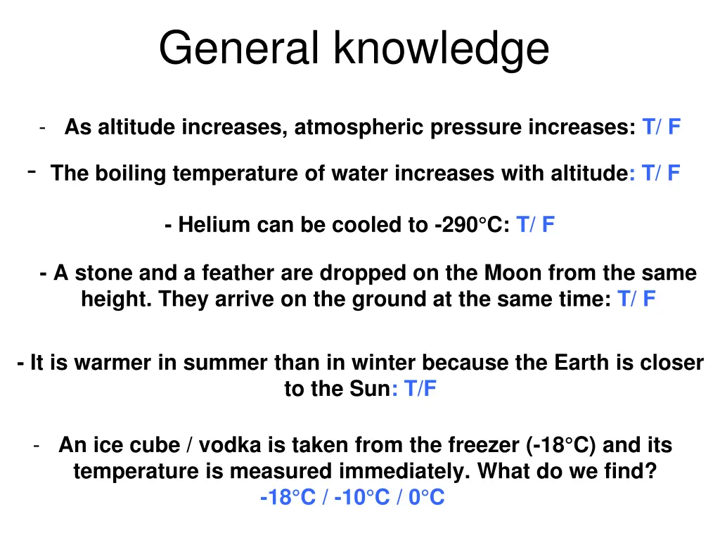 general knowledge