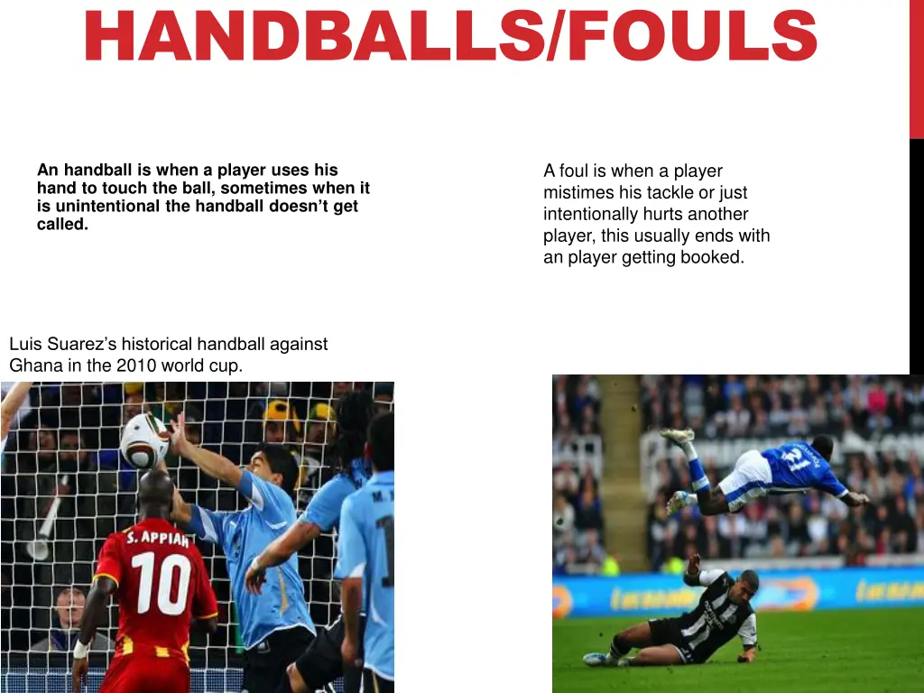 handballs fouls