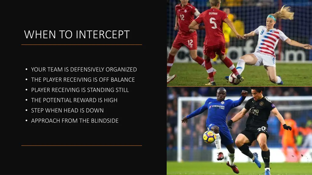 when to intercept