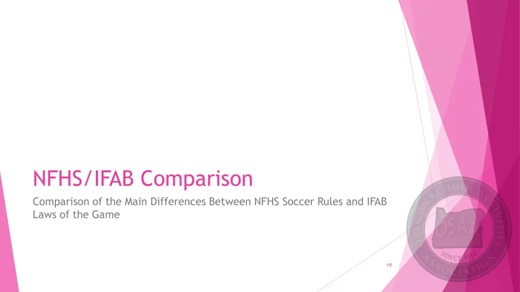 nfhs ifab comparison comparison of the main