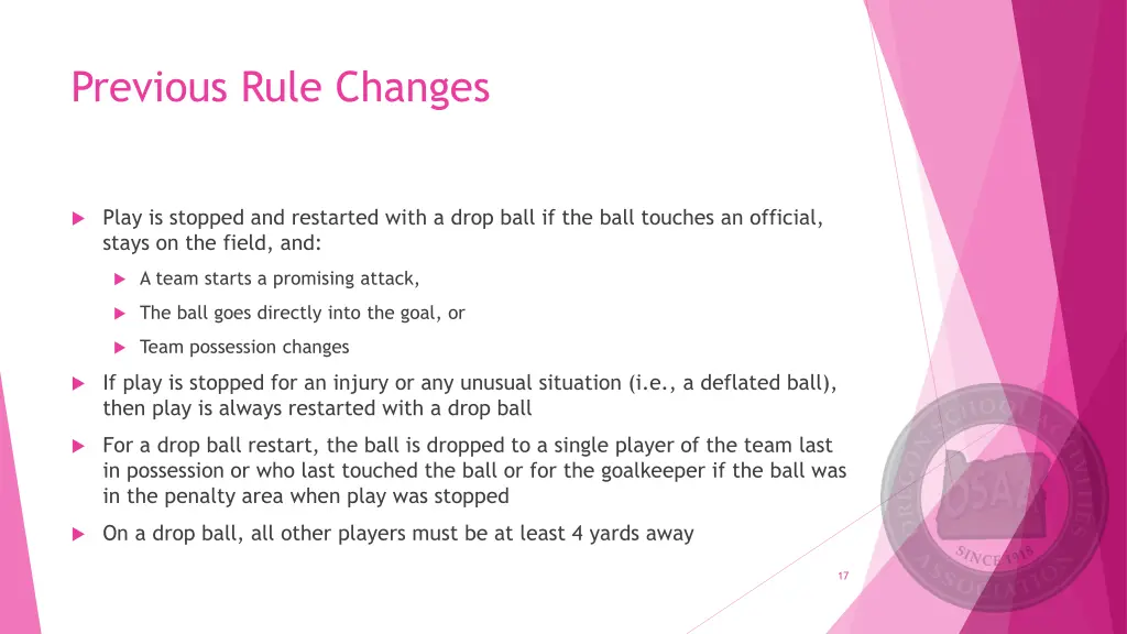 previous rule changes