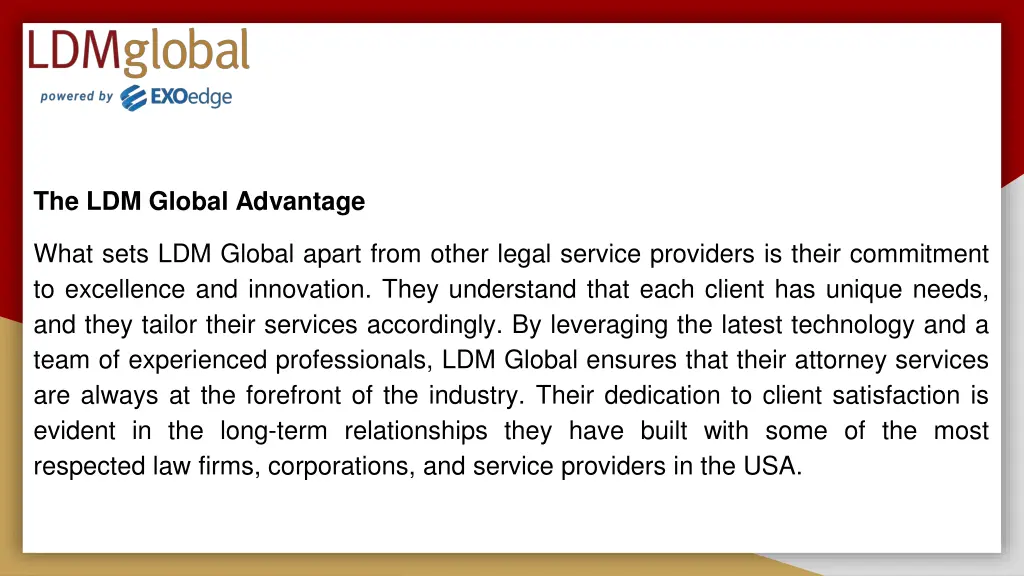 the ldm global advantage