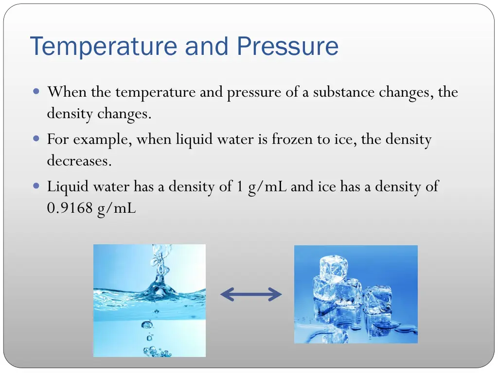 temperature and pressure