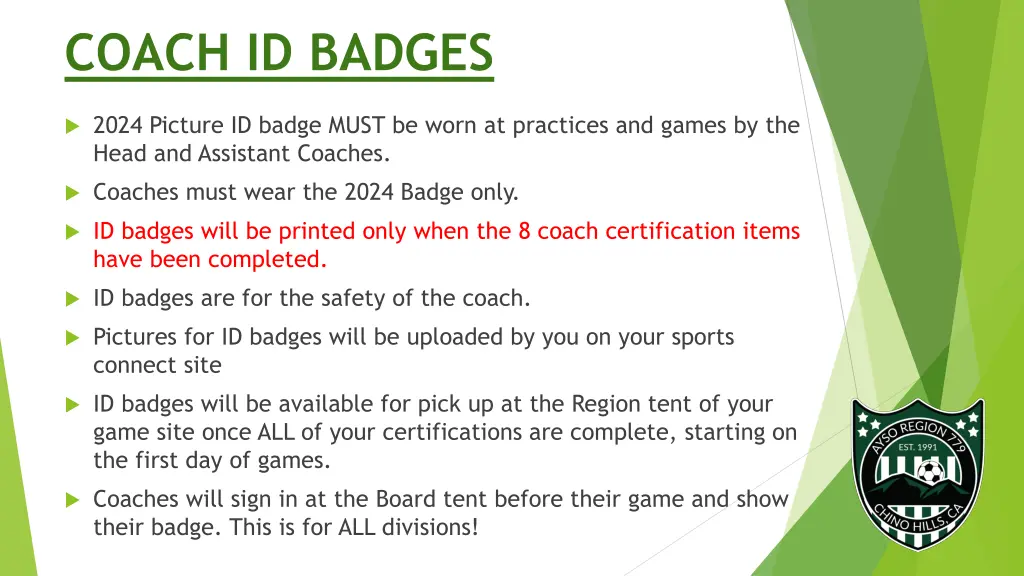 coach id badges