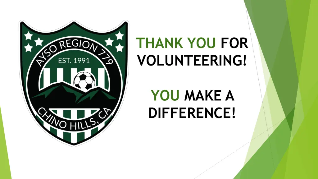 thank you for volunteering you make a difference