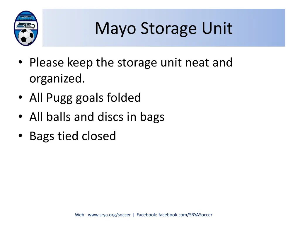 mayo storage unit