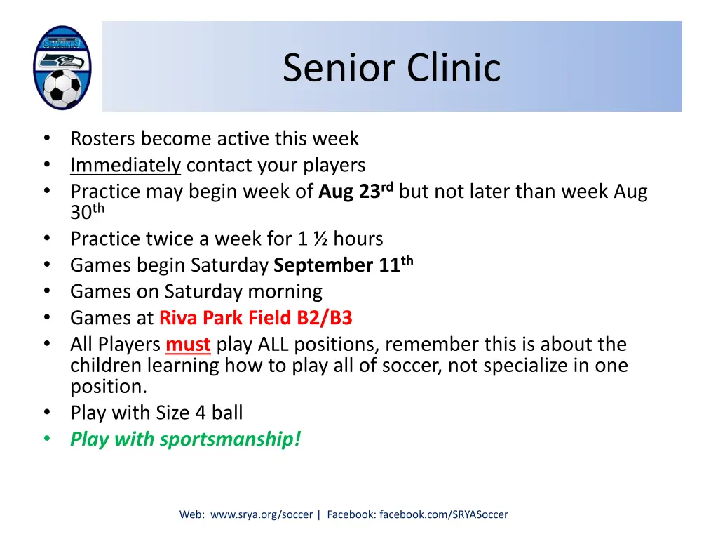 senior clinic