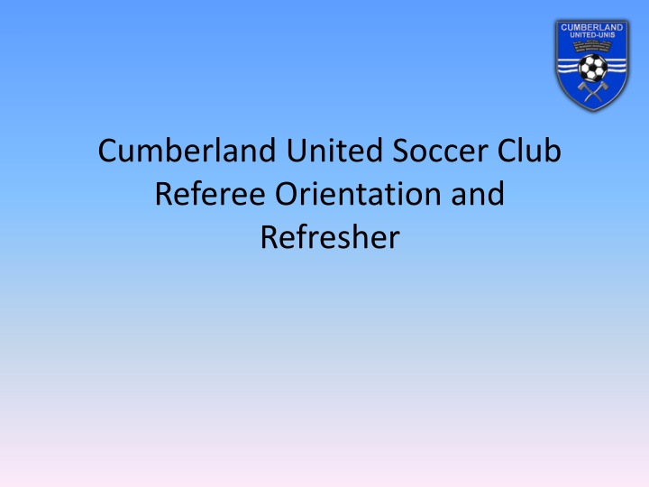 cumberland united soccer club referee orientation