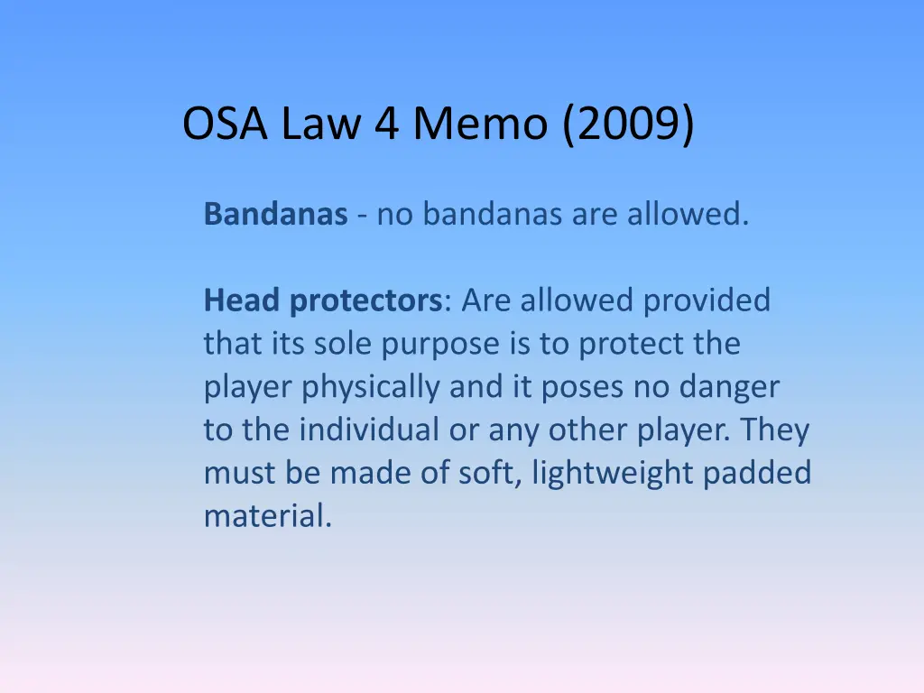 osa law 4 memo 2009 4