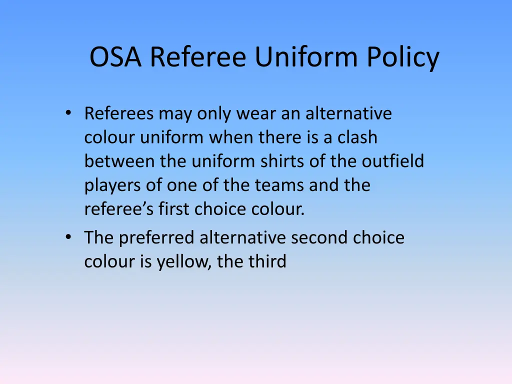 osa referee uniform policy 1