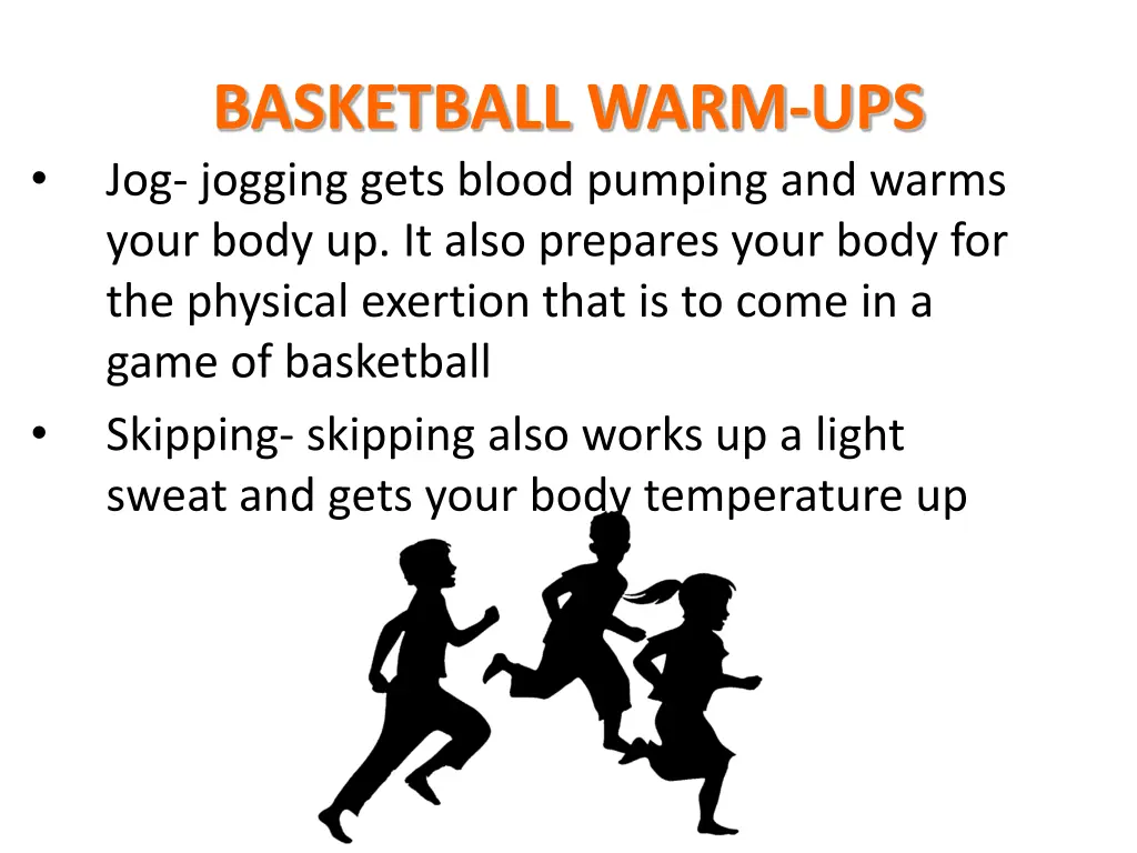 basketball warm ups jog jogging gets blood