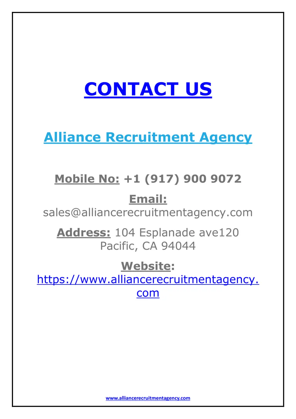 contact us