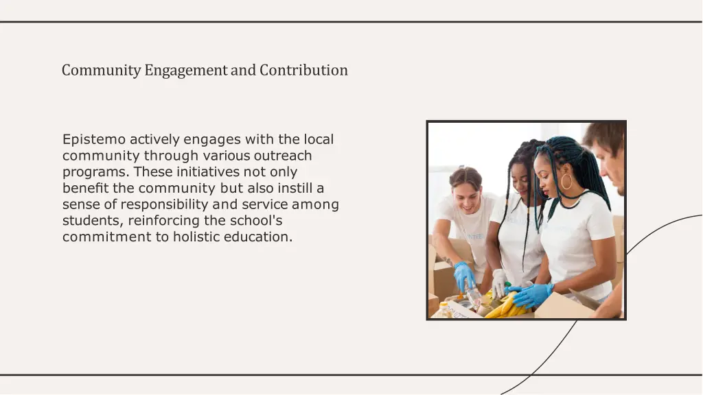 community engagement and contribution