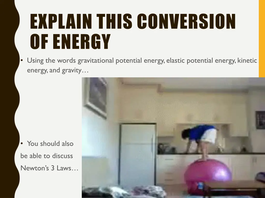 explain this conversion of energy using the words