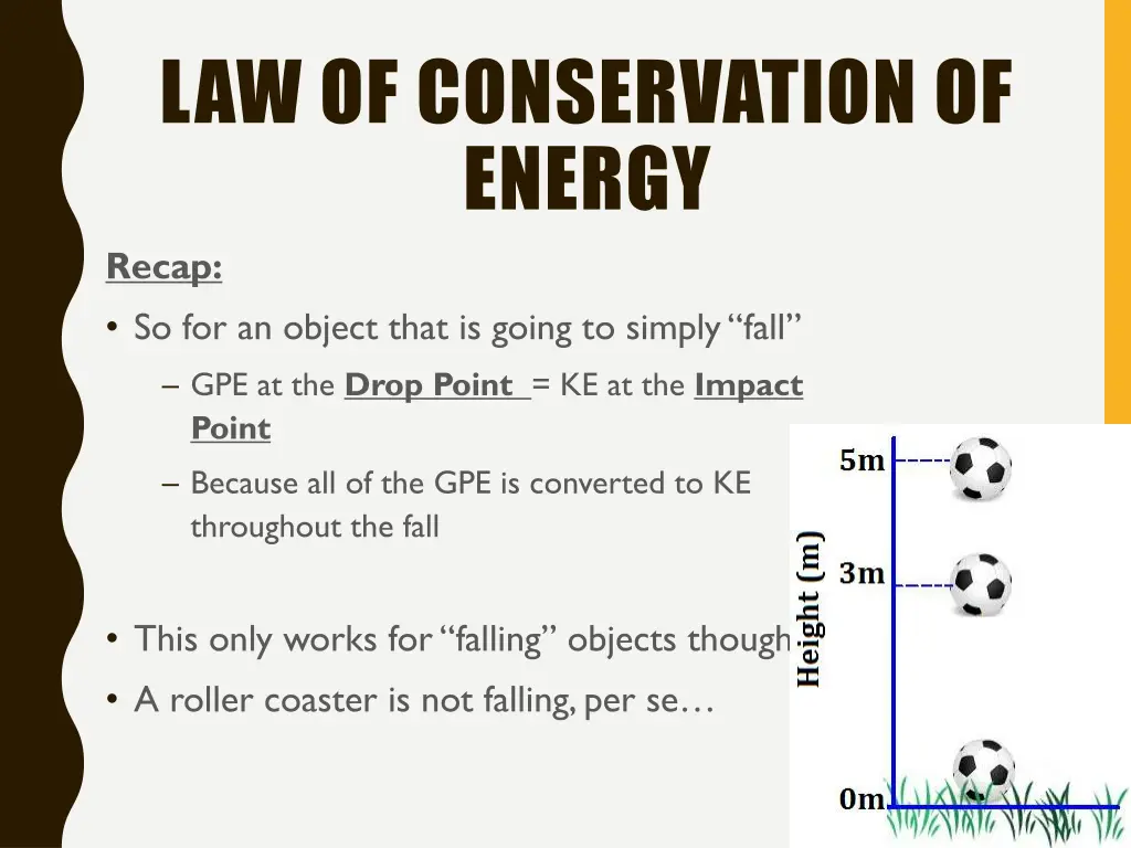 law of conservation of energy recap