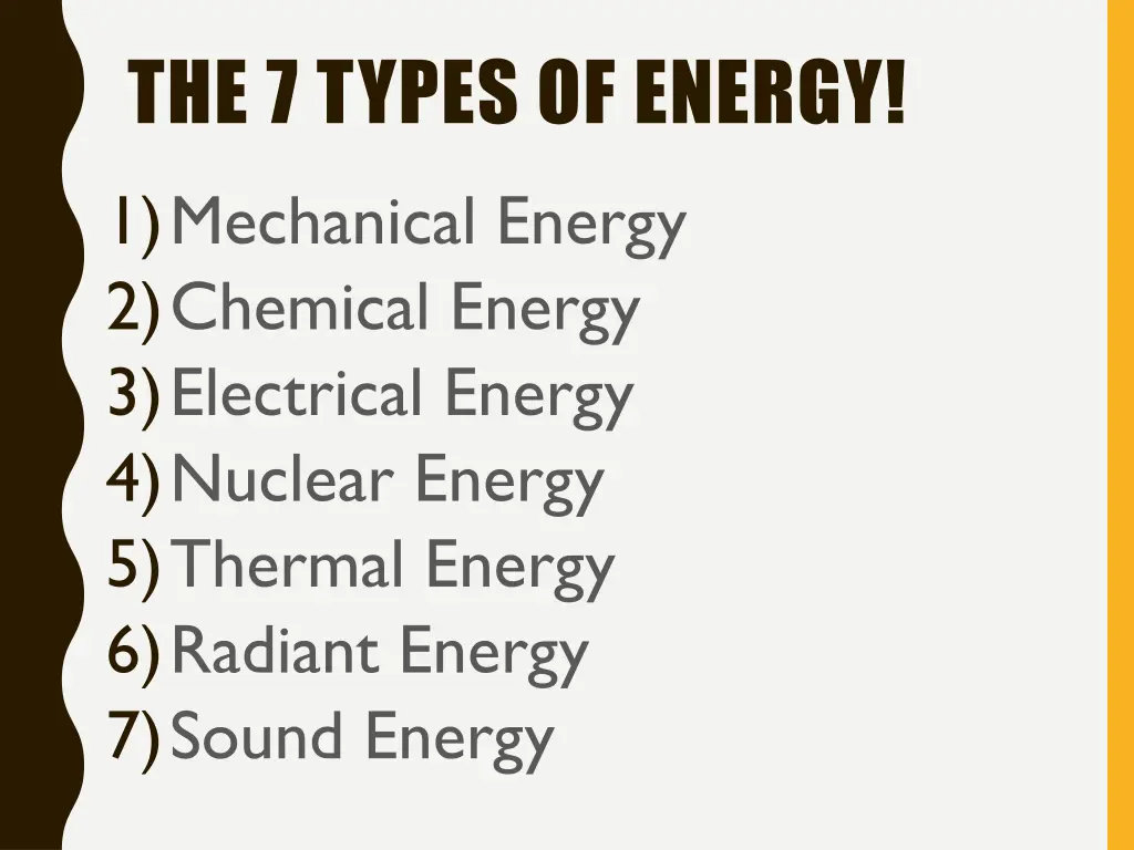 the 7 types of energy