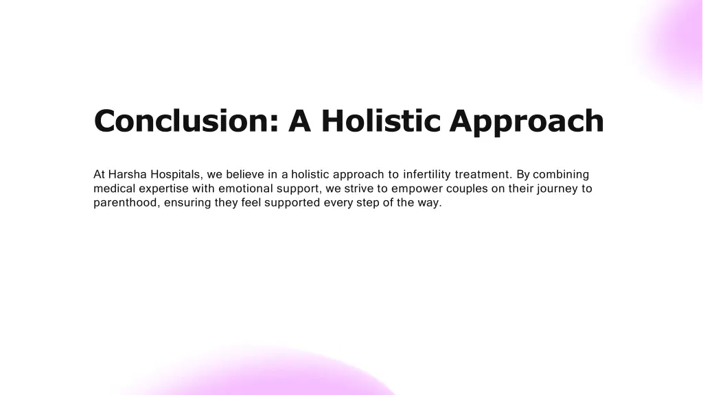 conclusion a holistic approach