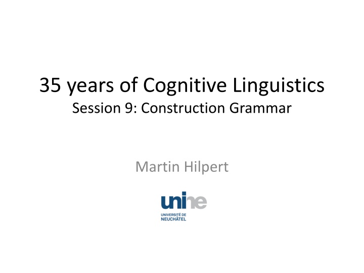 35 years of cognitive linguistics session