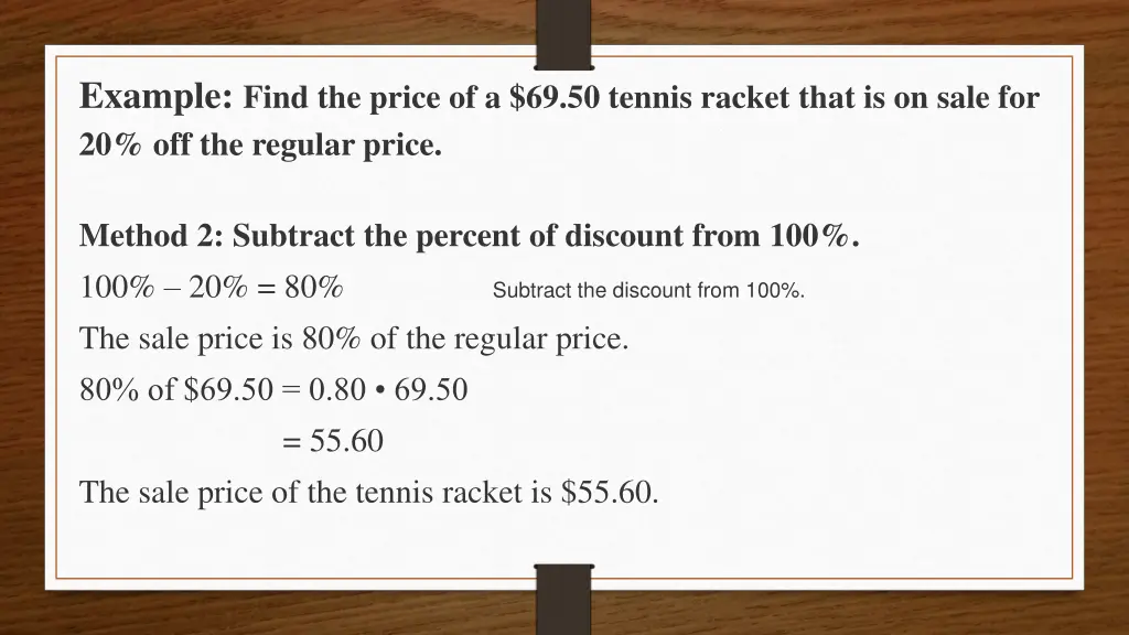 example find the price of a 69 50 tennis racket 1