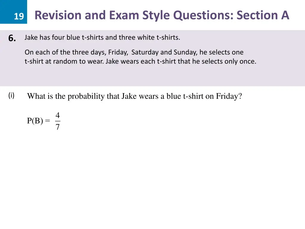 19 revision and exam style questions section a 14