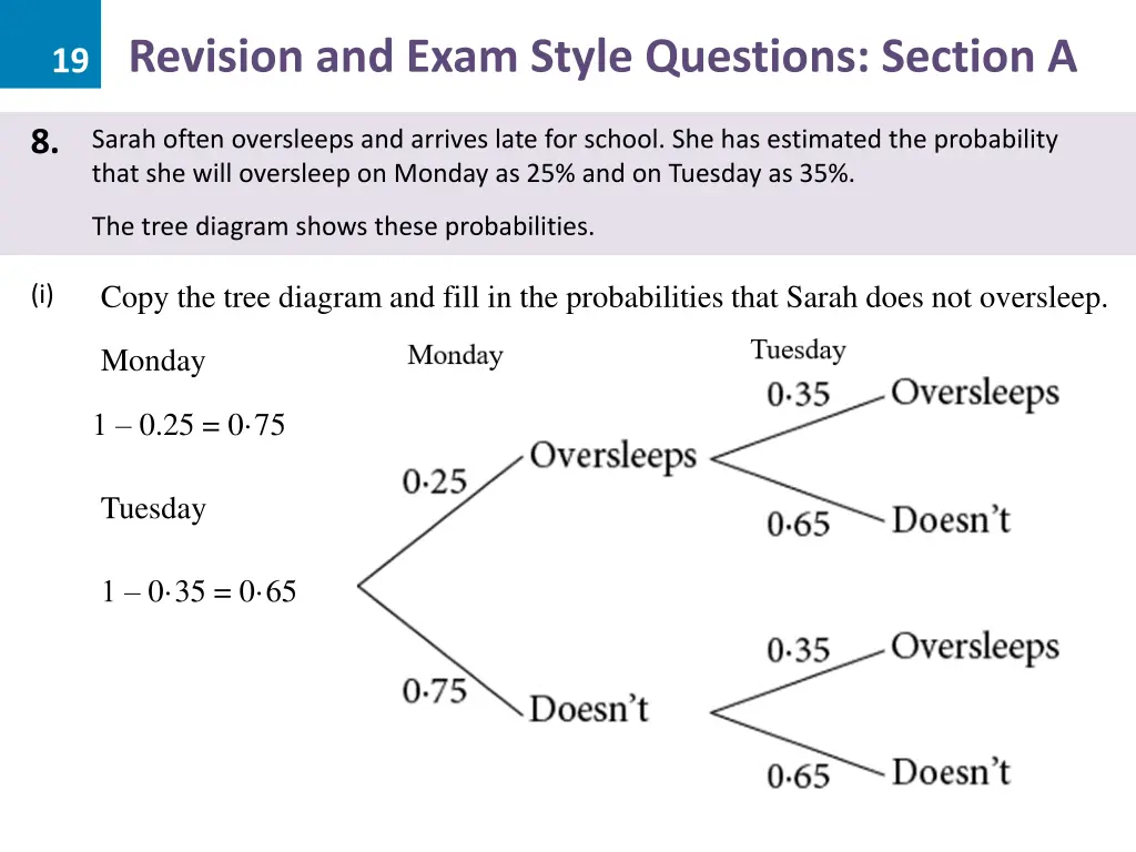 19 revision and exam style questions section a 22