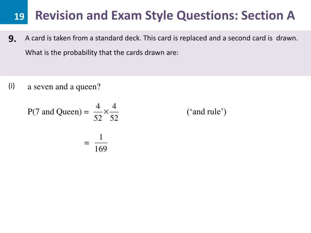 19 revision and exam style questions section a 25