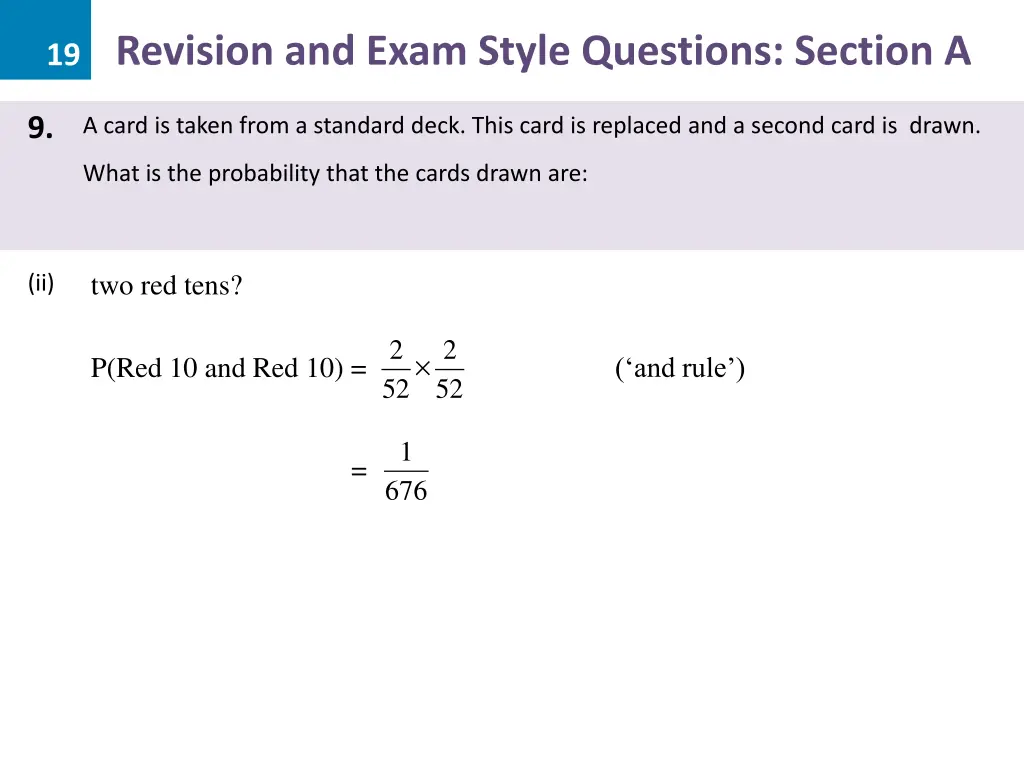 19 revision and exam style questions section a 26