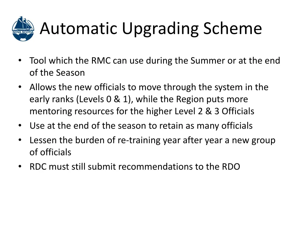 automatic upgrading scheme