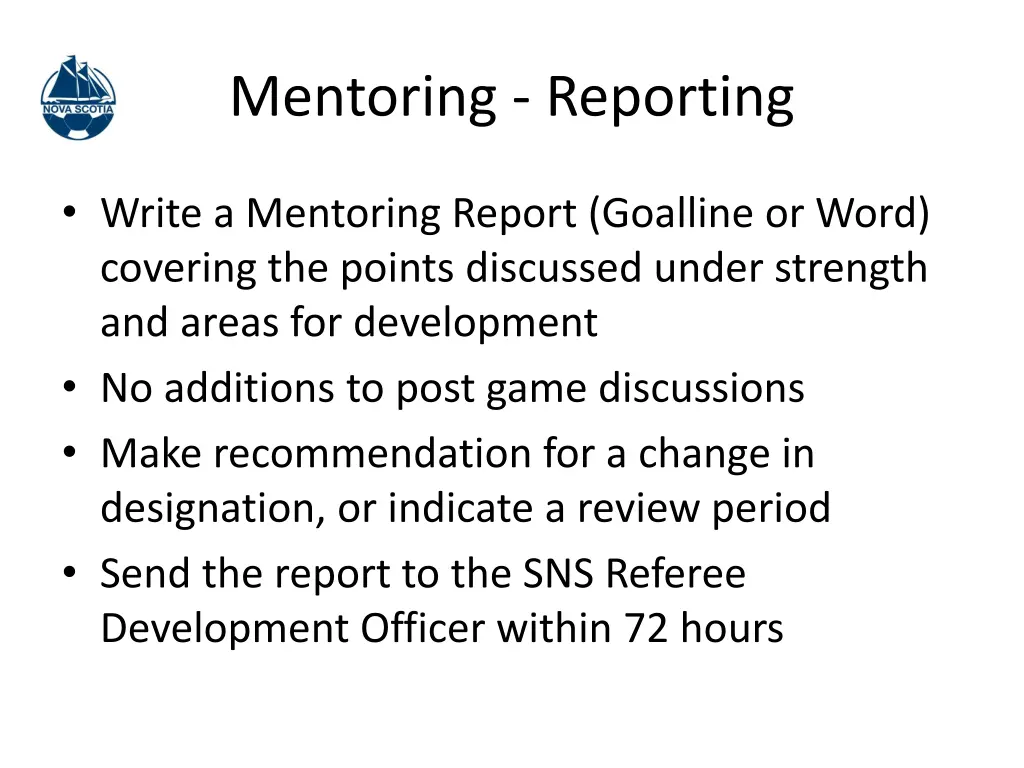 mentoring reporting