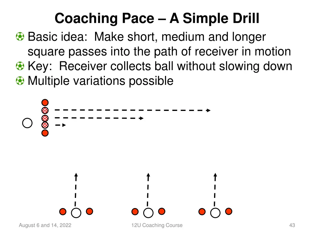 coaching pace a simple drill basic idea make