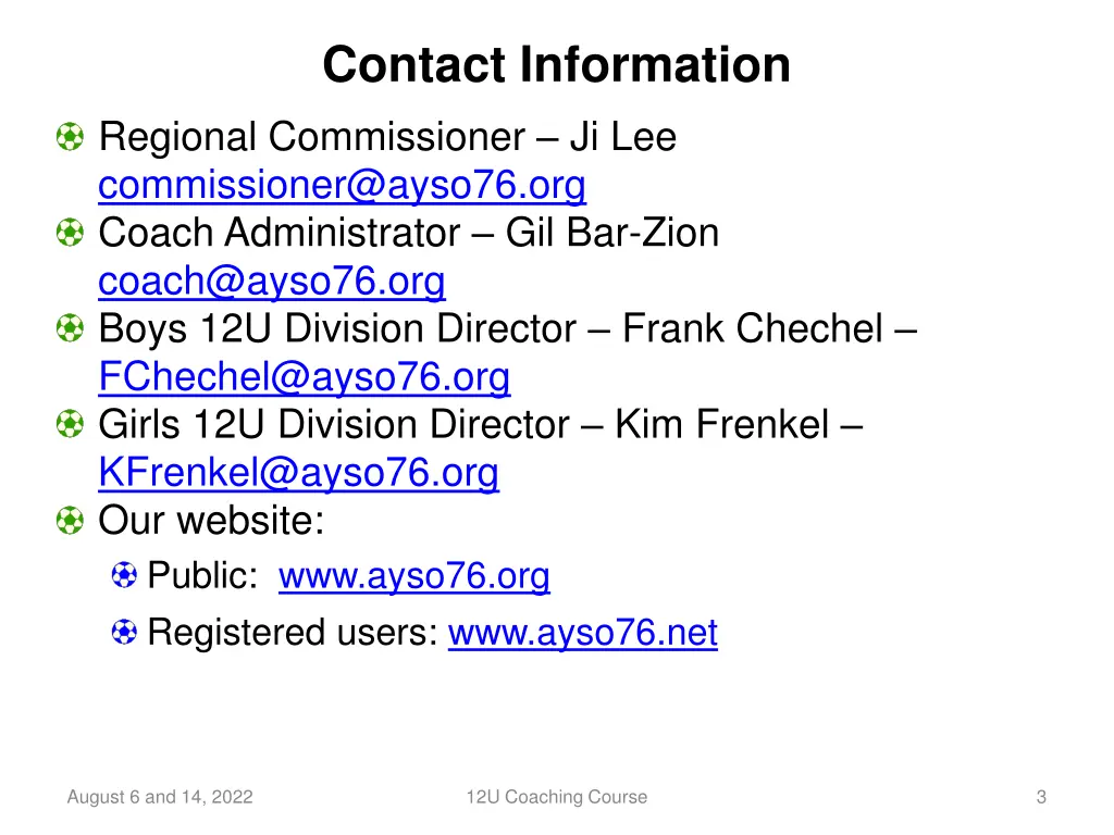 contact information regional commissioner