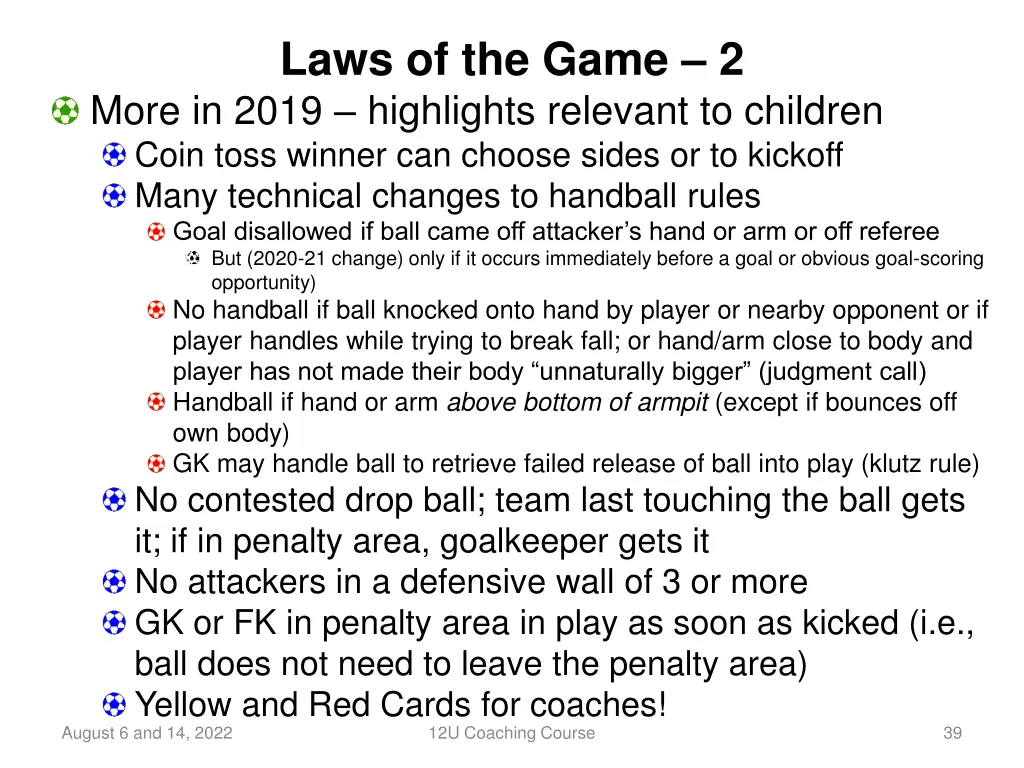 laws of the game 2 more in 2019 highlights