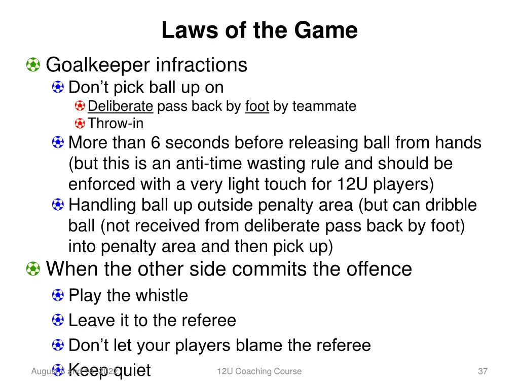 laws of the game