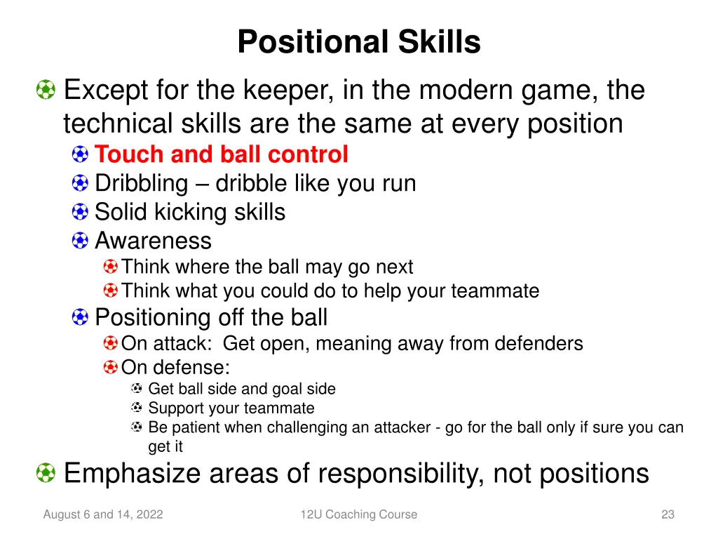 positional skills