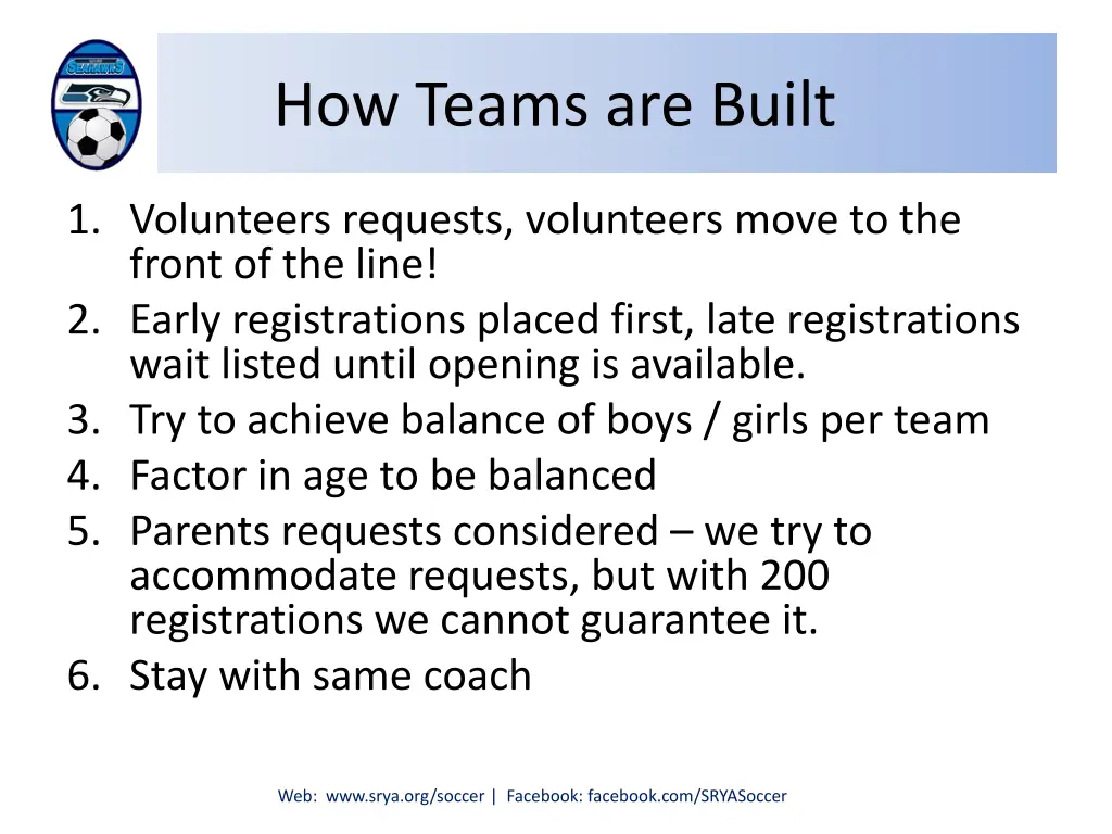 how teams are built