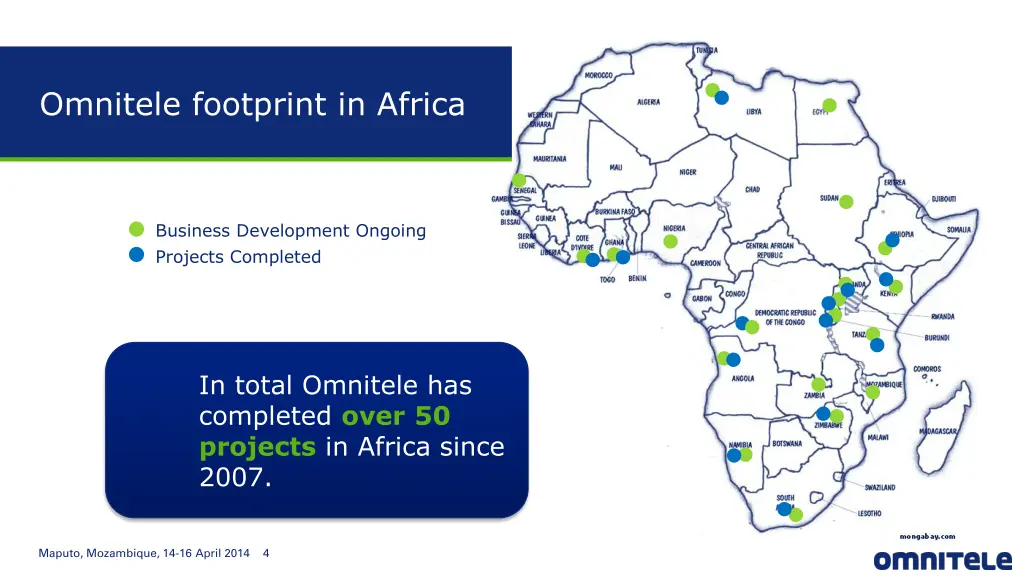 omnitele footprint in africa