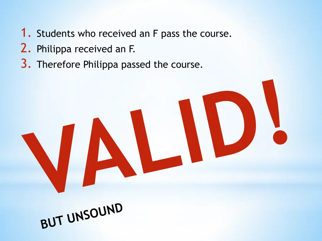 1 students who received an f pass the course