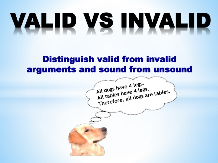 valid vs invalid valid vs invalid