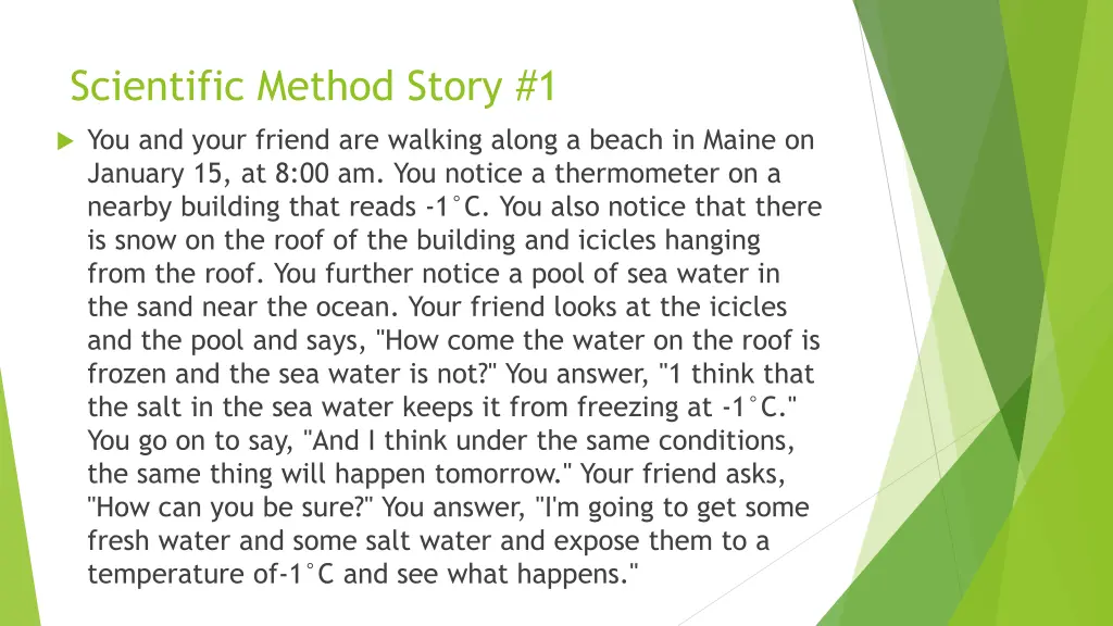 scientific method story 1