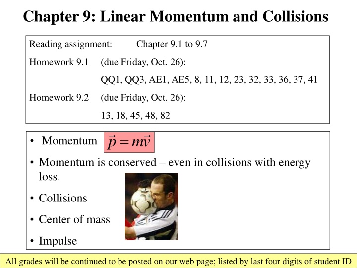 chapter 9 linear momentum and collisions