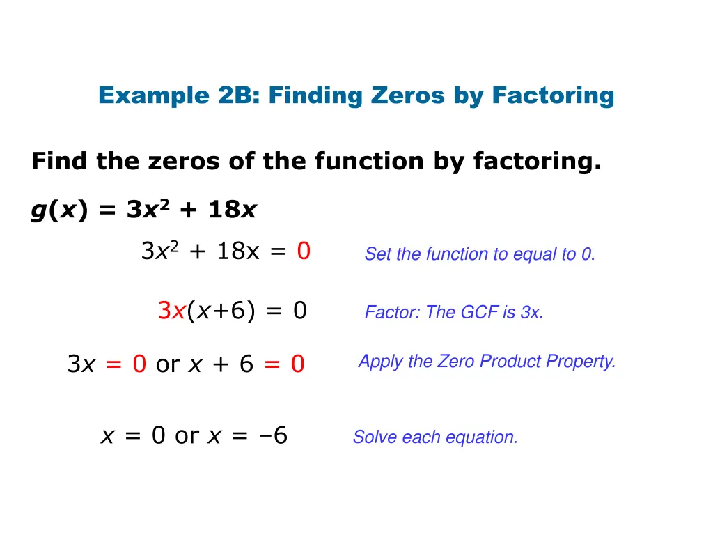 example 2b finding zeros by factoring