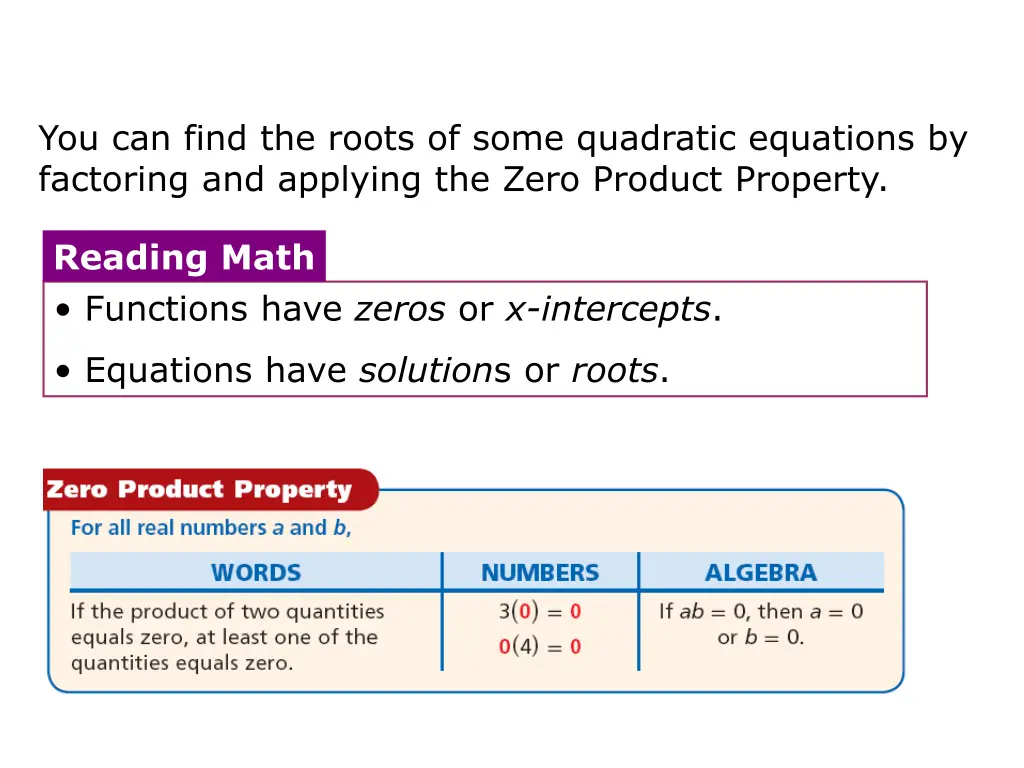 you can find the roots of some quadratic