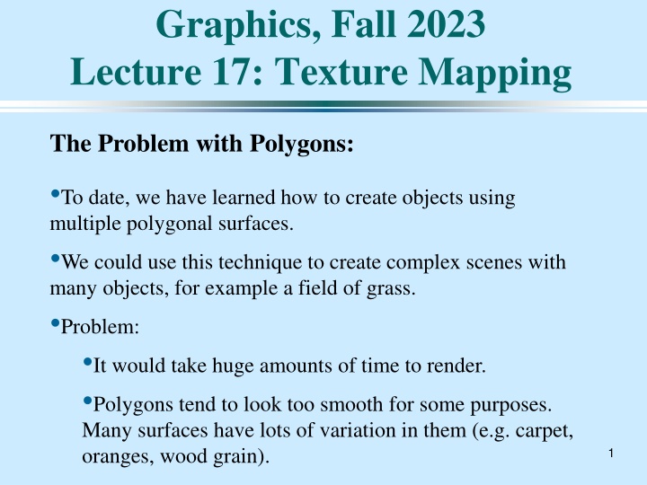 graphics fall 2023 lecture 17 texture mapping