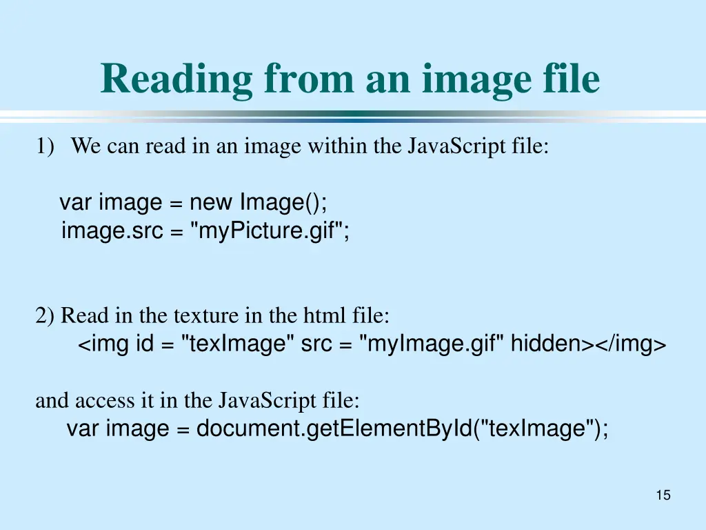 reading from an image file