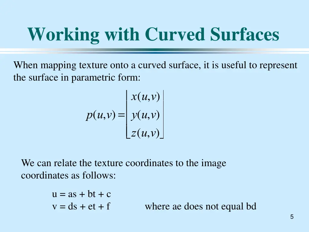 working with curved surfaces