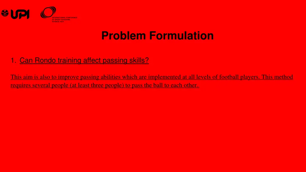 problem formulation