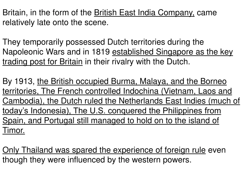 britain in the form of the british east india