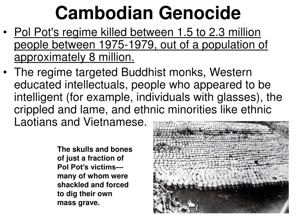 cambodian genocide pol pot s regime killed