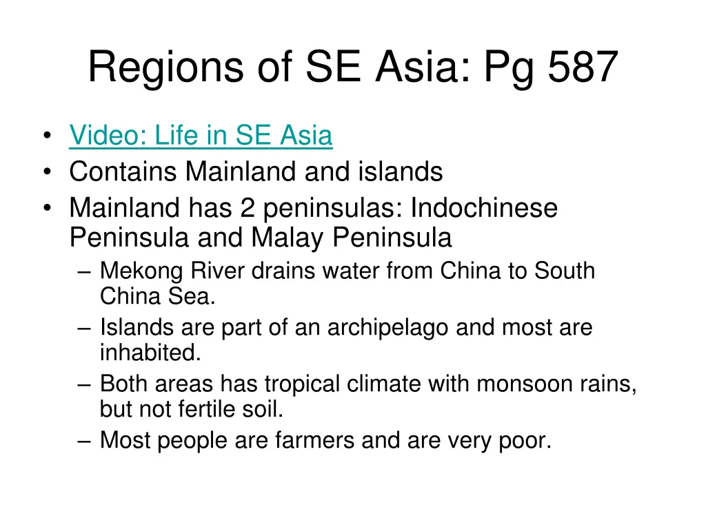 regions of se asia pg 587